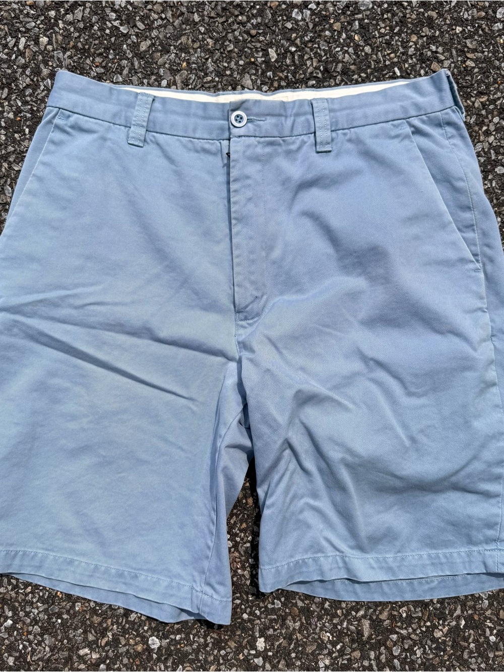 GAP Light Blue Men's Flat-Front Chino Shorts